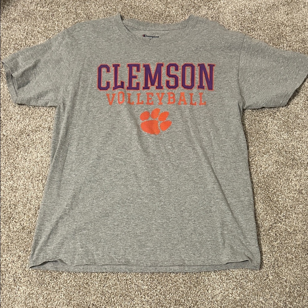 Champion Gray Clemson Volleyball Tee